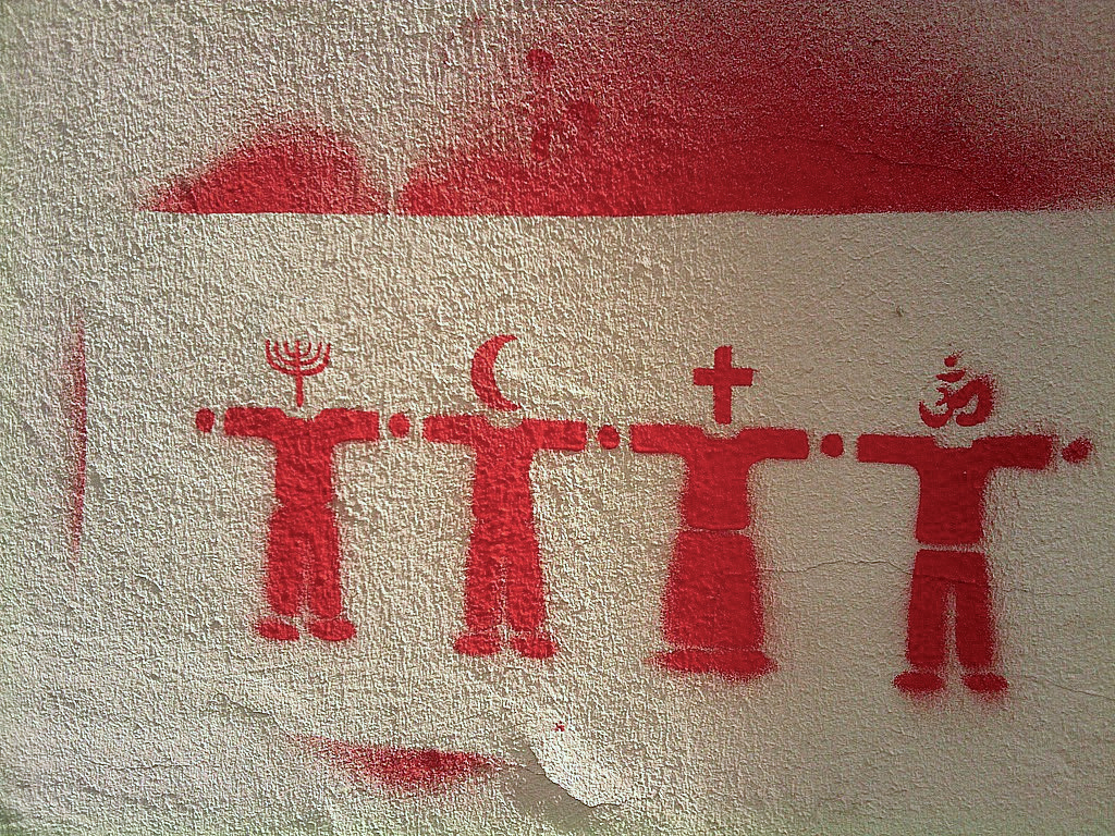 Graffiti religiöser Symbole Graffiti religiöser Symbole