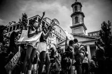 Junge Black Lives Matter-Protestierende in Washington DC, Juni 2020