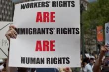 Protest sign for worker's rights