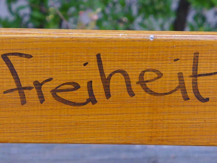 Schild "Freiheit"