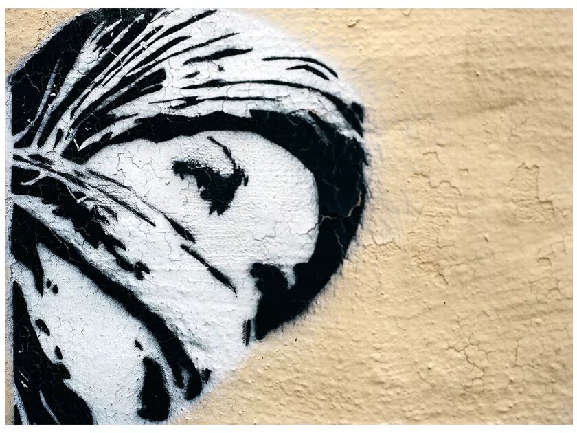 Stencil muslim woman