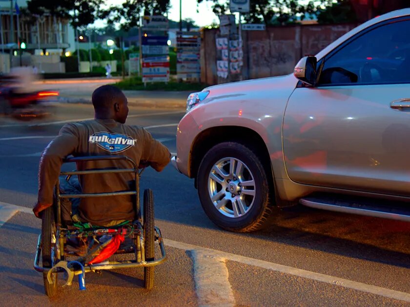 Disabled person in a wheelchair