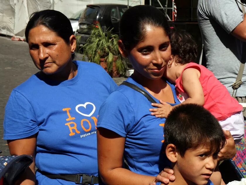 Protestierende Roma-Frauen