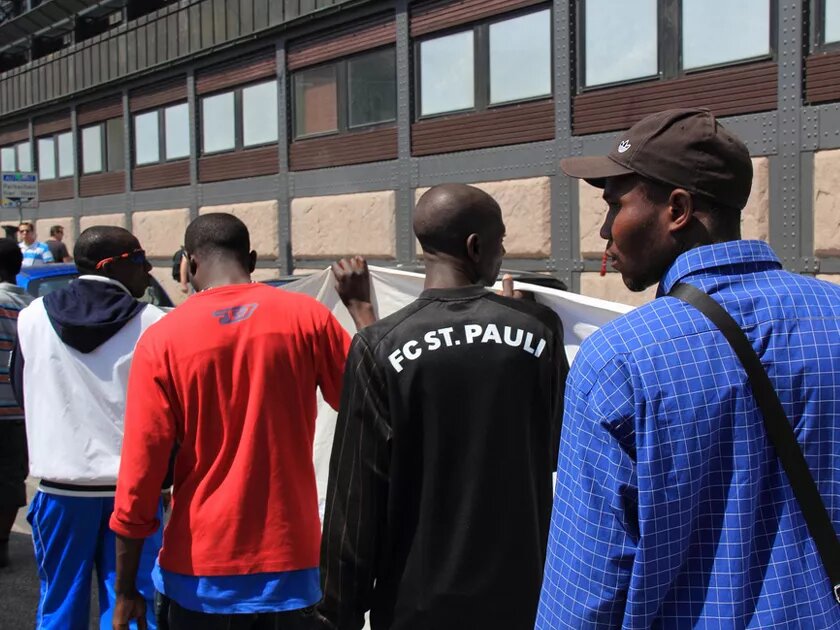 Demonstration for the human rights of the Libyan Refugees in Hamburg (June 2013)