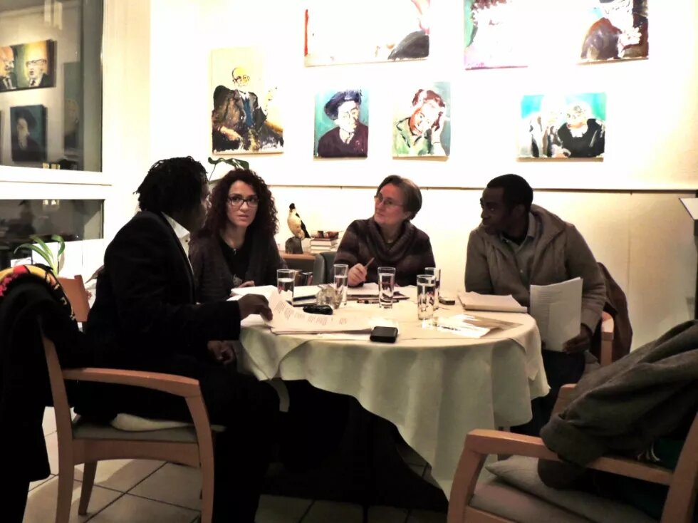 v.l.n.r: Antoine Vumilia Muhindo, Safiye Can, Maria Kohlert-Németh, Dr. Boniface Mab