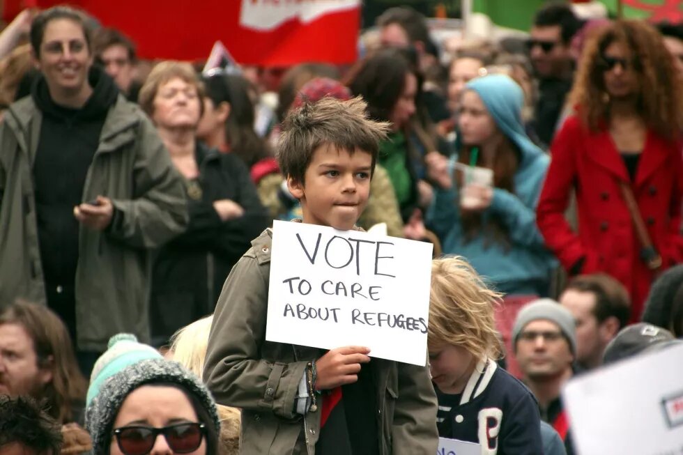 Vote to care about Refugees - Refugee Action protest 27 July 2013 Melbourne Vote to care about Refugees - Refugee Action protest 27 July 2013 Melbourne