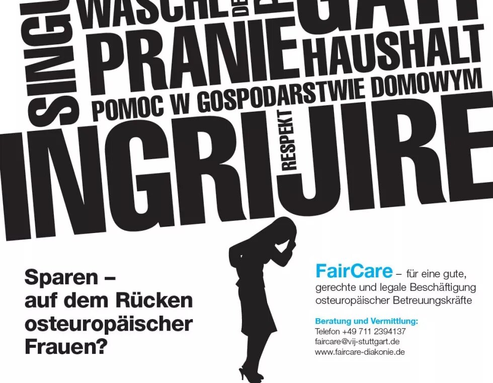 Plakat "faircare"