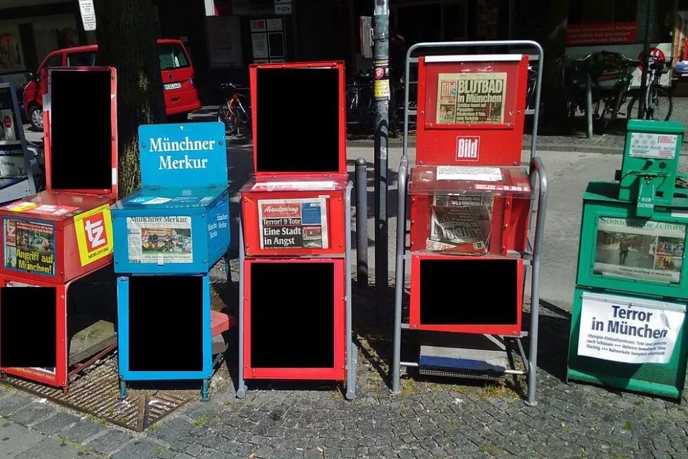 Zeitungsmeldungen nach dem Amoklauf in München 2016