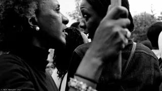 Two women at Black Lives Matter protest in Bristol, 2016