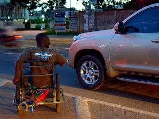 Disabled person in a wheelchair Disabled person in a wheelchair