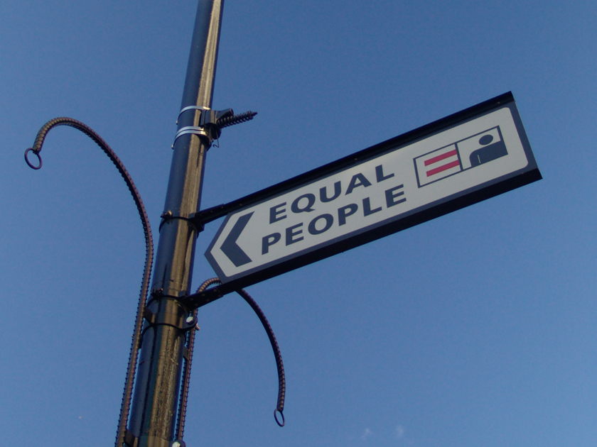 Sign "Equal people" Sign "Equal people"