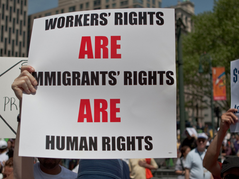 Protest sign for worker's rights Protest sign for worker's rights