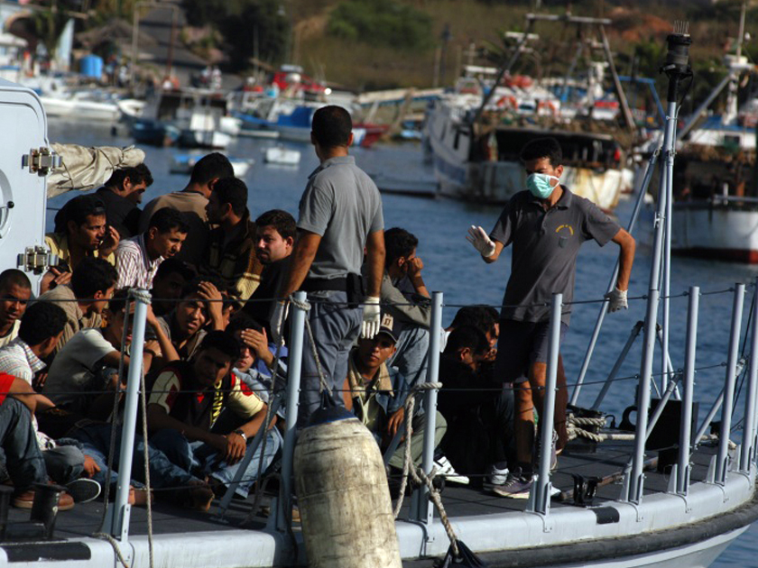 migrants arriving on the island of lampedusa in august 2007 migrants arriving on the island of lampedusa in august 2007