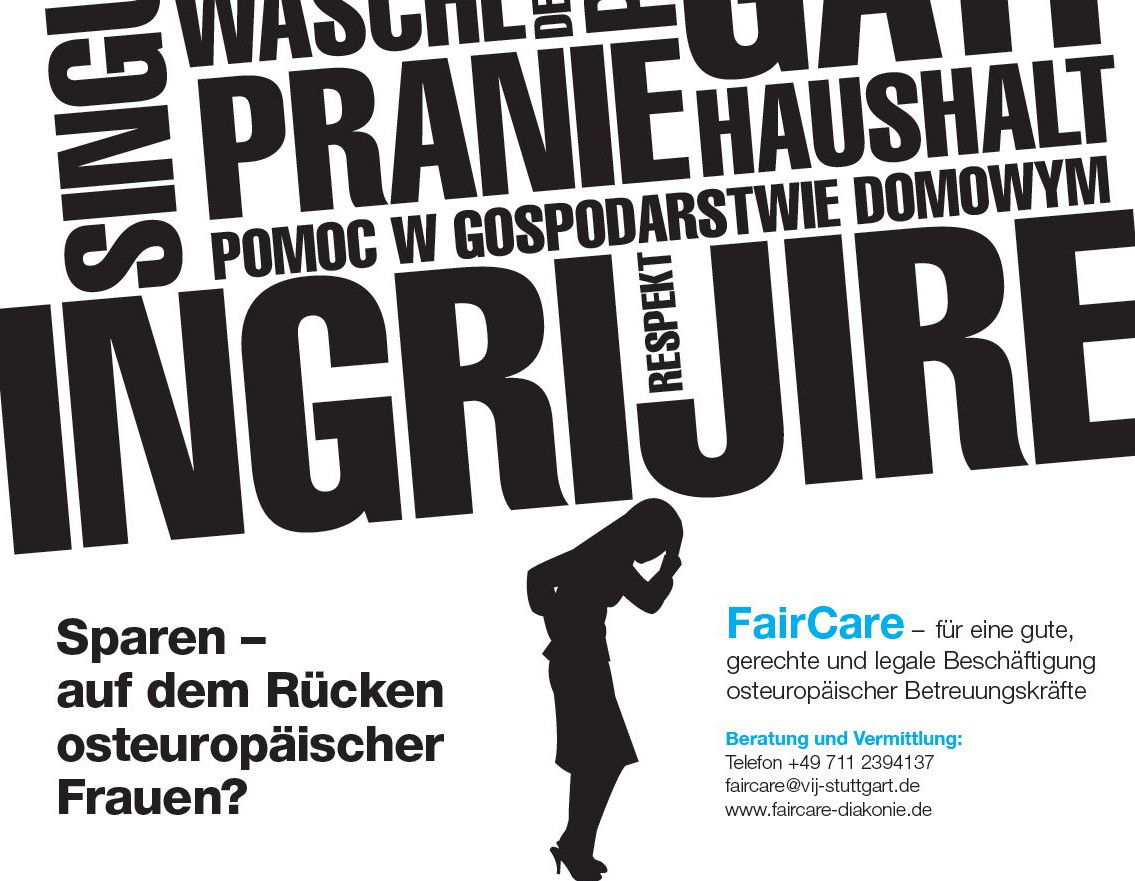 Plakat "faircare" Plakat "faircare"